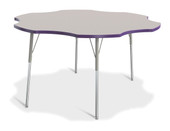 Berries Six Leaf Activity Table - 60", A-height - Gray/Purple/Gray Jonti-Craft Shiffler Furniture and Equipment for Schools