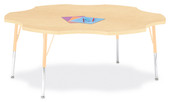 Berries Six Leaf Activity Table - 60", A-height - Maple/Maple/Camel Jonti-Craft Shiffler Furniture and Equipment for Schools