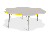 Berries Six Leaf Activity Table - 60", E-height - Gray/Yellow/Gray Jonti-Craft Shiffler Furniture and Equipment for Schools