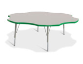 Berries Six Leaf Activity Table - 60", E-height - Gray/Green/Gray Jonti-Craft Shiffler Furniture and Equipment for Schools