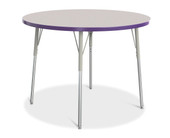 Jonti-Craft Berries Round Activity Table - 42" Diameter, A-height - Gray/Purple/Gray