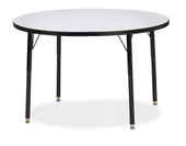 Jonti-Craft Berries Round Activity Table - 42" Diameter, A-height - Gray/Black/Black