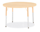 Berries Round Activity Table - 42" Diameter, A-height - Maple/Maple/Camel Jonti-Craft Shiffler Furniture and Equipment for Schools