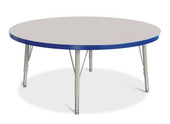 Jonti-Craft Berries Round Activity Table - 42" Diameter, E-height - Gray/Blue/Gray