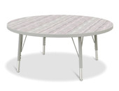 Berries Round Activity Table - 42" Diameter, E-height - Driftwood Gray/Gray/Gray Jonti-Craft Shiffler Furniture and Equipment for Schools