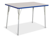 Berries Rectangle Activity Table - 30" X 48", A-height - Gray/Blue/Gray Jonti-Craft Shiffler Furniture and Equipment for Schools