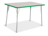 Berries Rectangle Activity Table - 30" X 48", A-height - Gray/Green/Gray Jonti-Craft Shiffler Furniture and Equipment for Schools
