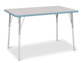 Berries Rectangle Activity Table - 30" X 48", A-height - Driftwood Gray/Coastal Blue/Gray Jonti-Craft Shiffler Furniture and Equipment for Schools