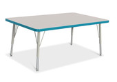 Berries Rectangle Activity Table - 30" X 48", E-height - Gray/Teal/Gray Jonti-Craft Shiffler Furniture and Equipment for Schools