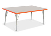 Berries Rectangle Activity Table - 30" X 48", E-height - Gray/Orange/Gray Jonti-Craft Shiffler Furniture and Equipment for Schools