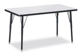 Berries Rectangle Activity Table - 24" X 36", A-height - Gray/Black/Black Jonti-Craft Shiffler Furniture and Equipment for Schools