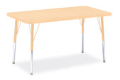 Berries Rectangle Activity Table - 24" X 36", A-height - Maple/Maple/Camel Jonti-Craft Shiffler Furniture and Equipment for Schools