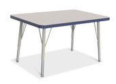 Jonti-Craft Berries Rectangle Activity Table - 24" X 36", E-height - Gray/Navy/Gray 