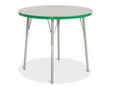 Berries Round Activity Table - 36" Diameter, A-height - Gray/Green/Gray Jonti-Craft Shiffler Furniture and Equipment for Schools