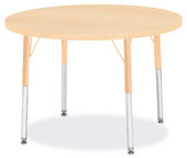 Jonti-Craft Berries Round Activity Table - 36" Diameter, A-height - Maple/Maple/Camel