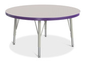 Berries Round Activity Table - 36" Diameter, E-height - Gray/Purple/Gray Jonti-Craft Shiffler Furniture and Equipment for Schools