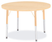 Berries Round Activity Table - 36" Diameter, E-height - Maple/Maple/Camel Jonti-Craft Shiffler Furniture and Equipment for Schools