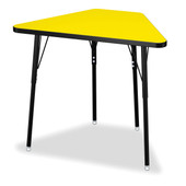 Jonti-Craft Berries Tall Trapezoid Desk - Yellow/Black/All Black