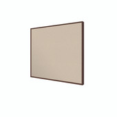 Ghent Fabric Bulletin Board with Modern Walnut Impression Frame, Beige Ghent Shiffler Furniture and Equipment for Schools