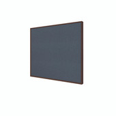 Ghent Fabric Bulletin Board with Modern Walnut Impression Frame, Gray Ghent Shiffler Furniture and Equipment for Schools