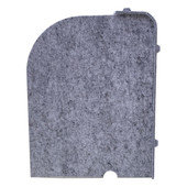 Ghent Acoustic Desktop Surround Protection Screen, Silver PET Felt, 24" H x 24" W x 18"D