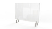  Ghent Partition Extender, Clear Thermoplastic w/ Attached Clamp, 18" H x 24" W 