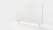 Ghent Partition Extender, Frosted Thermoplastic w/ Screws, 18"H x 36"W