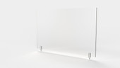 Ghent Partition Extender, Frosted Thermoplastic w/ Screws, 24"H x 29"W