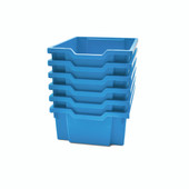 Gratnells Deep F2 Tray Cyan Blue (26) Pack of 6 Gratnells Shiffler Furniture and Equipment for Schools