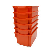 Gratnells Extra Deep F25 Tray Tropical Orange (01) Pack of 6 Gratnells Shiffler Furniture and Equipment for Schools