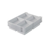 Moulded Insert 4 Section for F1 in Dove Gray (Pack of 6) Gratnells Shiffler Furniture and Equipment for Schools