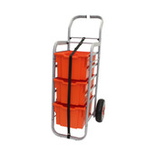 Rover All Terrain Cart in Silver w/ 3 Extra Deep F25 Tropical Orange Trays Gratnells Shiffler Furniture and Equipment for Schools