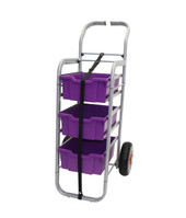 Rover All Terrain Cart in Silver w/ 3 Deep F2 Plum Purple Trays Gratnells Shiffler Furniture and Equipment for Schools