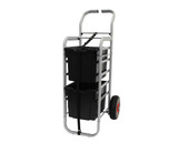 Rover All Terrain Cart in Silver with 2 Jumbo F3 Jet BlackTrays Gratnells Shiffler Furniture and Equipment for Schools