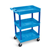 Tub Cart - Three Shelves, Blue Luxor Shiffler Furniture and Equipment for Schools