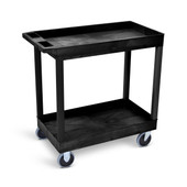 32" x 18" Tub Cart - Two Shelves, HD Black Luxor Shiffler Furniture and Equipment for Schools