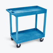 Luxor 32" x 18" Tub Cart - Two Shelves, HD Blue