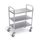 37"H Stainless Steel Cart - Three Shelves Luxor Shiffler Furniture and Equipment for Schools