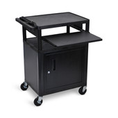 AV Cart - 3 Shelves Cabinet Front Pullout Luxor Shiffler Furniture and Equipment for Schools