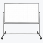 Luxor 72" x 40" Mobile Magnetic Combination Ghost Grid/Whiteboard