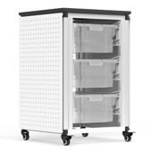 Luxor Modular Classroom Storage Cabinet - Single module with 3 large bins