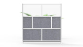 Luxor Modular Room Divider Wall System - 70" x 70" Starter Wall