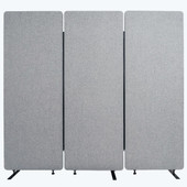 Luxor RECLAIM Acoustic Room Dividers - 3 Pack in Misty Gray