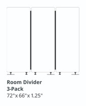 Luxor RECLAIM Acoustic Room Dividers - 3 Pack in Slate Gray