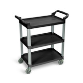 Serving Cart - Three Shelves, Black Luxor Shiffler Furniture and Equipment for Schools