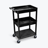 Luxor Top/Middle Tub and Flat Bottom Shelf Cart