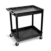 Large Tub Cart - Two Shelves, Black Luxor Shiffler Furniture and Equipment for Schools