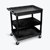 Luxor Large Tub Top/Bottom and Flat Middle Shelf Cart