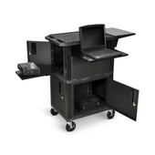 41"H Ultimate Presentation Station with Cabinets Luxor Shiffler Furniture and Equipment for Schools