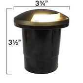 12V Composite In Ground Well Light w/ Cast Brass One Leaf Cover - Black AQ Lighting Shiffler Furniture and Equipment for Schools